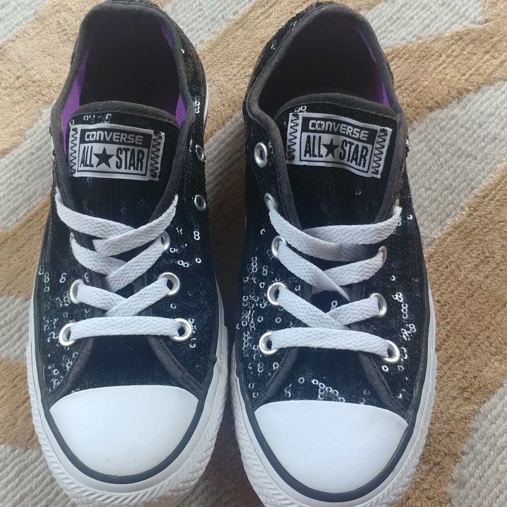 Sequin Black Converse